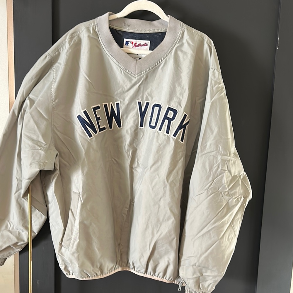Gray New York Yankee’s jacket